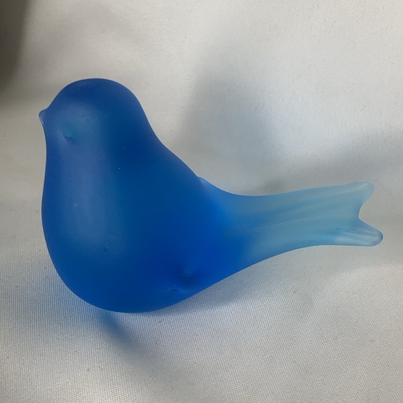 Vintage glass Interpur Accents frosted satin Bluebird (Blue Bird) figure - Picture 3 of 5